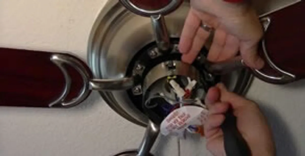 Ceiling fan installation with electrical wiring and mounting by professional electrician in Chandler, AZ