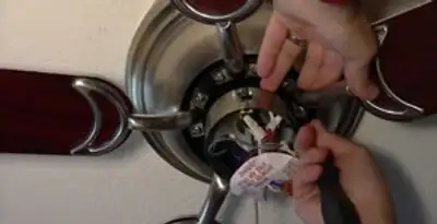 Ceiling fan installation with electrical wiring and mounting by professional electrician in Chandler, AZ