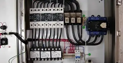 Electrical panel installation with organized circuit breakers and wiring in Chandler, AZ