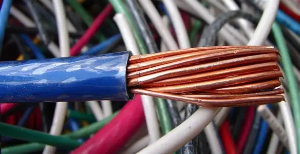 electrical wiring services showing exposed copper conductors and cable preparation in Chandler, AZ