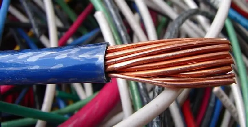 electrical wiring services showing exposed copper conductors and cable preparation in Chandler, AZ