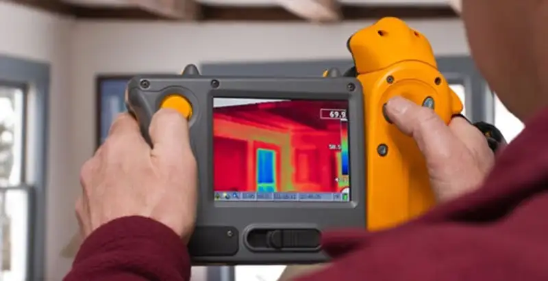 home energy audit service capturing thermal readings to analyze insulation and electrical efficiency in Chandler, AZ