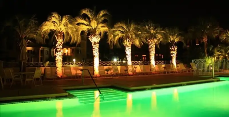 landscape lighting installation services illuminating outdoor recreational areas in Chandler, AZ