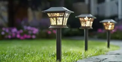 landscape lighting installation services with professionally installed pathway lights in Chandler, AZ
