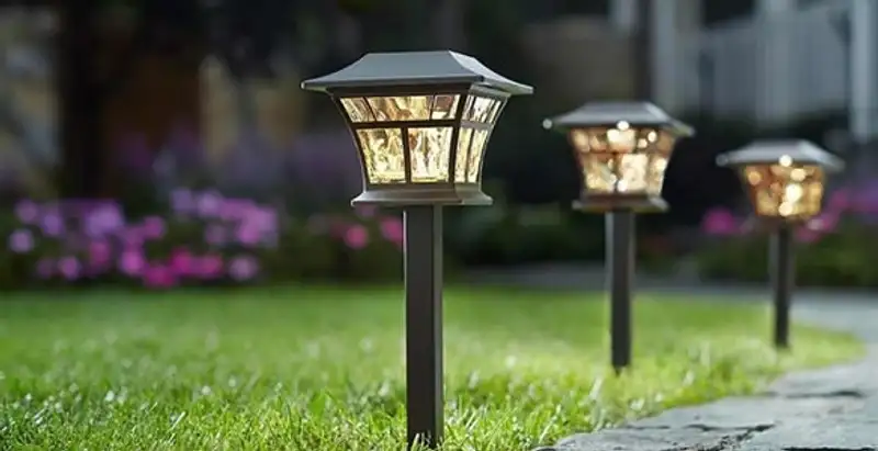 landscape lighting installation services with professionally installed pathway lights in Chandler, AZ