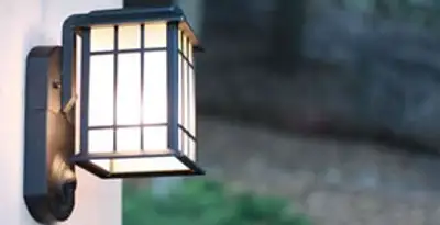 security light installation services with professionally mounted exterior wall light in Chandler, AZ